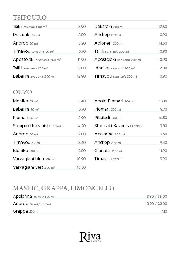 Menu page 9